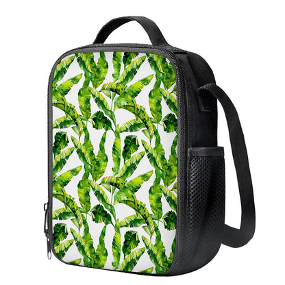 Tropical Banana Leaves Pattern Print Crossbody Lunch Bag