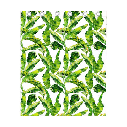 Tropical Banana Leaves Pattern Print Curtain