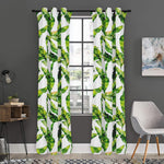 Tropical Banana Leaves Pattern Print Curtain