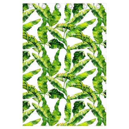 Tropical Banana Leaves Pattern Print Curtain