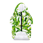 Tropical Banana Leaves Pattern Print Dog Zip Up Hoodie
