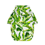 Tropical Banana Leaves Pattern Print Dog Zip Up Hoodie