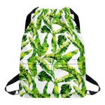 Tropical Banana Leaves Pattern Print Drawstring Backpack