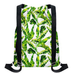 Tropical Banana Leaves Pattern Print Drawstring Backpack