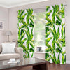 Tropical Banana Leaves Pattern Print Extra Wide Grommet Curtains