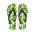 Tropical Banana Leaves Pattern Print Flip Flops