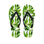Tropical Banana Leaves Pattern Print Flip Flops