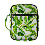 Tropical Banana Leaves Pattern Print Front Pocket Bible Bag