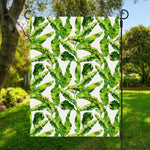 Tropical Banana Leaves Pattern Print Garden Flag