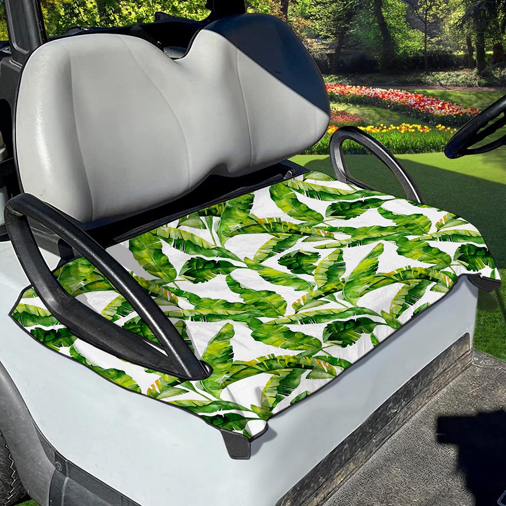 Tropical Banana Leaves Pattern Print Golf Cart Seat Cover