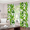 Tropical Banana Leaves Pattern Print Grommet Curtains