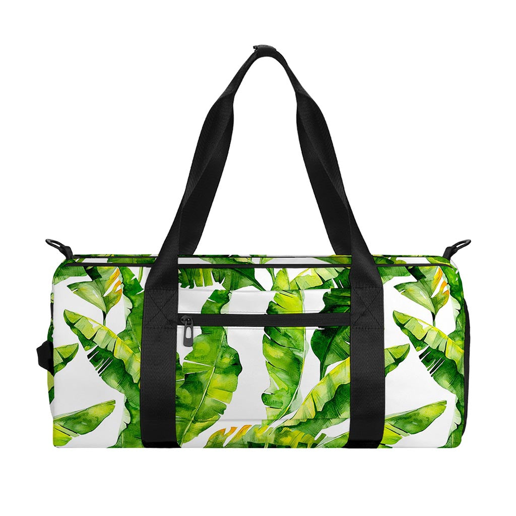 Tropical Banana Leaves Pattern Print Gym Bag