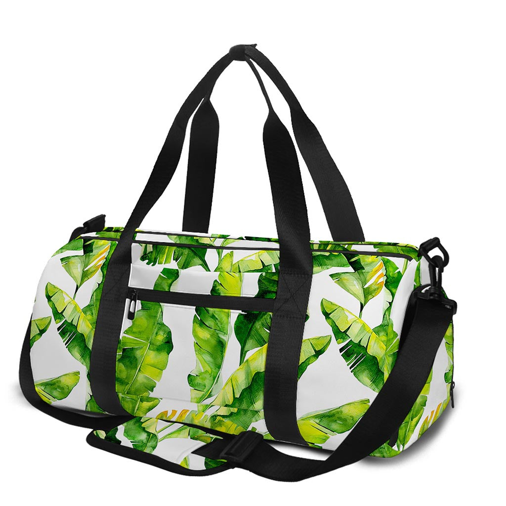 Tropical Banana Leaves Pattern Print Gym Bag