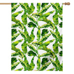 Tropical Banana Leaves Pattern Print House Flag