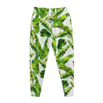 Tropical Banana Leaves Pattern Print Jogger Pants