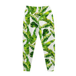 Tropical Banana Leaves Pattern Print Jogger Pants