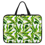 Tropical Banana Leaves Pattern Print Laptop Sleeve With Handle