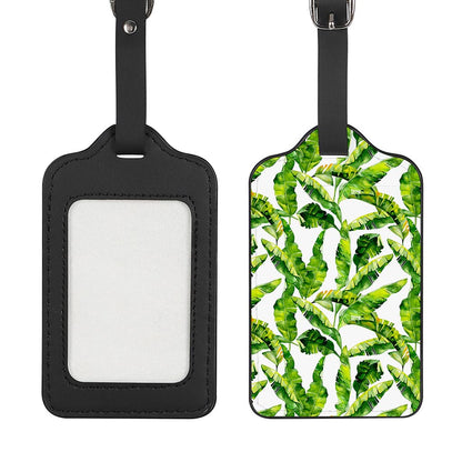 Tropical Banana Leaves Pattern Print Luggage Tag