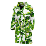 Tropical Banana Leaves Pattern Print Men's Bathrobe