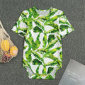 Tropical Banana Leaves Pattern Print Men's Bodysuit