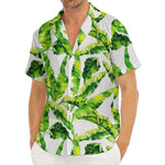 Tropical Banana Leaves Pattern Print Men's Deep V-Neck Shirt