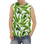 Tropical Banana Leaves Pattern Print Men's Fitness Tank Top