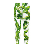Tropical Banana Leaves Pattern Print Men's leggings