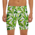 Tropical Banana Leaves Pattern Print Men's Long Boxer Briefs