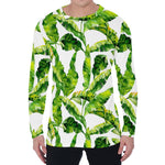 Tropical Banana Leaves Pattern Print Men's Long Sleeve T-Shirt