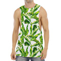 Tropical Banana Leaves Pattern Print Men's Muscle Tank Top