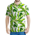 Tropical Banana Leaves Pattern Print Men's Polo Shirt