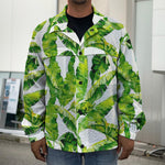Tropical Banana Leaves Pattern Print Men's Shirt Jacket