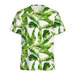 Tropical Banana Leaves Pattern Print Men's Sports T-Shirt