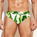 Tropical Banana Leaves Pattern Print Men's Swim Briefs