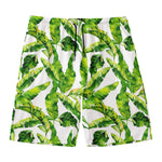 Tropical Banana Leaves Pattern Print Men's Swim Trunks