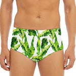 Tropical Banana Leaves Pattern Print Men's Triangle Swim Briefs