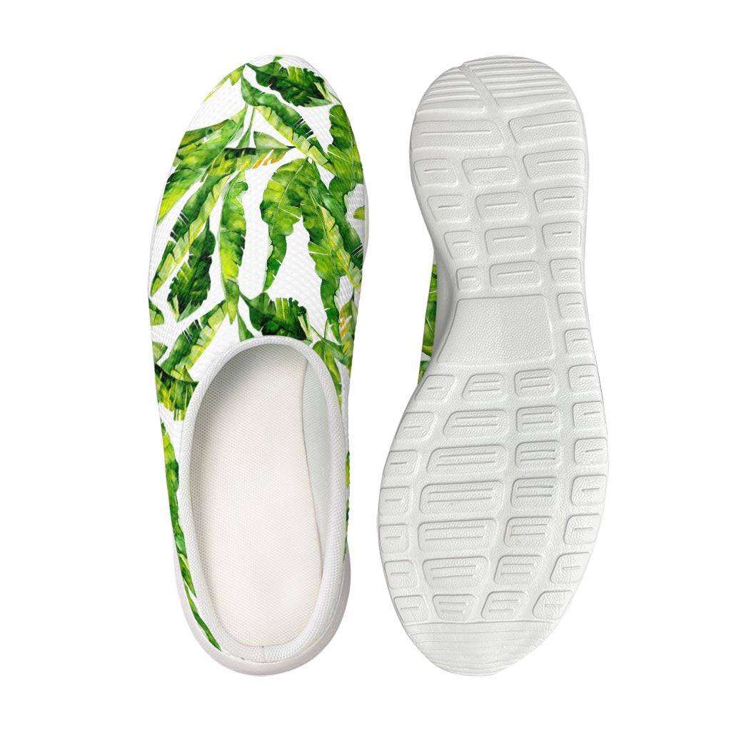 Tropical Banana Leaves Pattern Print Mesh Casual Shoes