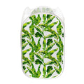 Tropical Banana Leaves Pattern Print Mesh Laundry Hamper