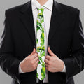 Tropical Banana Leaves Pattern Print Necktie
