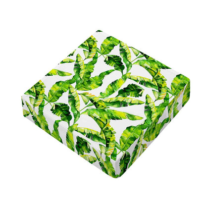 Tropical Banana Leaves Pattern Print Outdoor Seat Cushion Cover