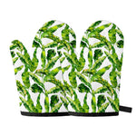 Tropical Banana Leaves Pattern Print Oven Mitts