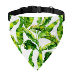 Tropical Banana Leaves Pattern Print Over The Collar Dog Bandana