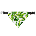 Tropical Banana Leaves Pattern Print Over The Collar Dog Bandana