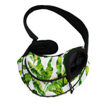 Tropical Banana Leaves Pattern Print Pet Sling Carrier