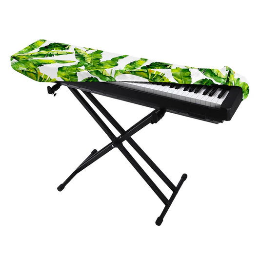 Tropical Banana Leaves Pattern Print Piano Keyboard Cover