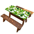 Tropical Banana Leaves Pattern Print Picnic Table Cover