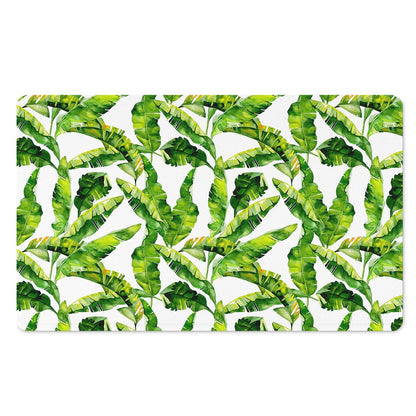 Tropical Banana Leaves Pattern Print Polyester Doormat