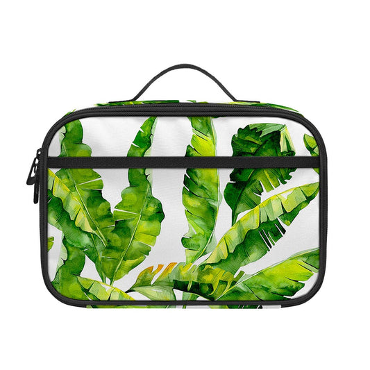 Tropical Banana Leaves Pattern Print Portable Lunch Bag