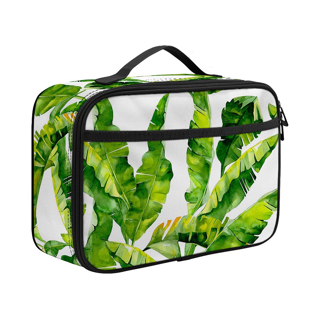 Tropical Banana Leaves Pattern Print Portable Lunch Bag