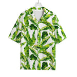 Tropical Banana Leaves Pattern Print Rayon Hawaiian Shirt